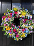 Rainbow Meadow Wreath